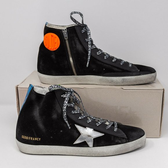 Golden Goose Francy Classic Black/Silver Sneakers - 11 US (44 EU) - Picture 2 of 7